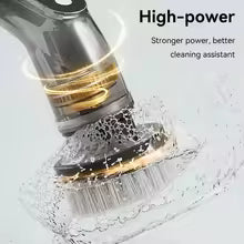 Electric Spin Scrubber Cordless Cleaning Brush with 8 Replaceable Brush Heads 2 Extension Handle for Bathtub Kitchen Window