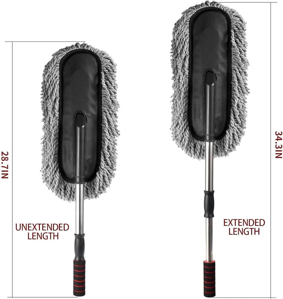 Multipurpose Microfiber Cleaning Duster With Extendable Telescopic Wall Hanging Handle Dry Duster