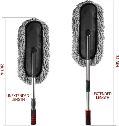 Multipurpose Microfiber Cleaning Duster With Extendable Telescopic Wall Hanging Handle Dry Duster