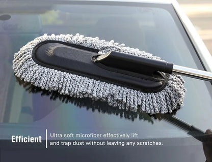 Multipurpose Microfiber Cleaning Duster With Extendable Telescopic Wall Hanging Handle Dry Duster